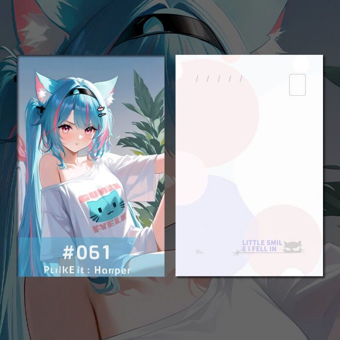 NTE Mint Soft Kitty Art Postcard | nte.global NTE グッズ 이환 굿즈 | Mint, NTE 민트, NTE ミント