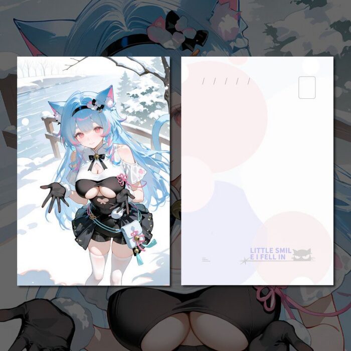 NTE Mint Snowfall Art Postcard | nte.global NTE グッズ 이환 굿즈 | Mint, NTE 민트, NTE ミント