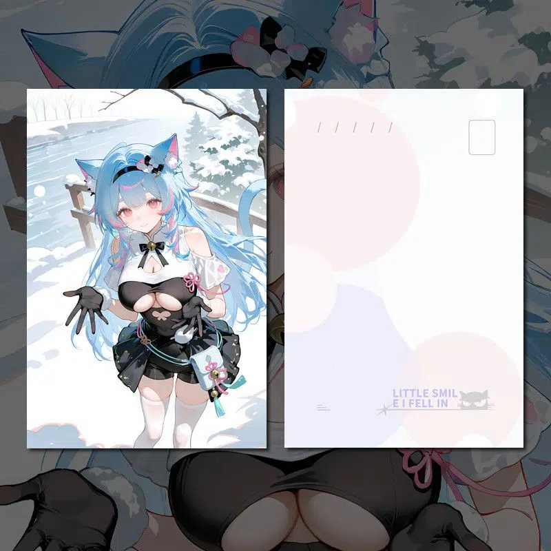 NTE Mint Snowfall Art Postcard | nte.global NTE グッズ 이환 굿즈 | Mint, NTE 민트, NTE ミント
