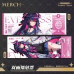 NTE Shinku Laser Ticket and Silver Glitter Badge Collection | nte.global NTE グッズ 이환 굿즈 | Shinku, NTE 真紅