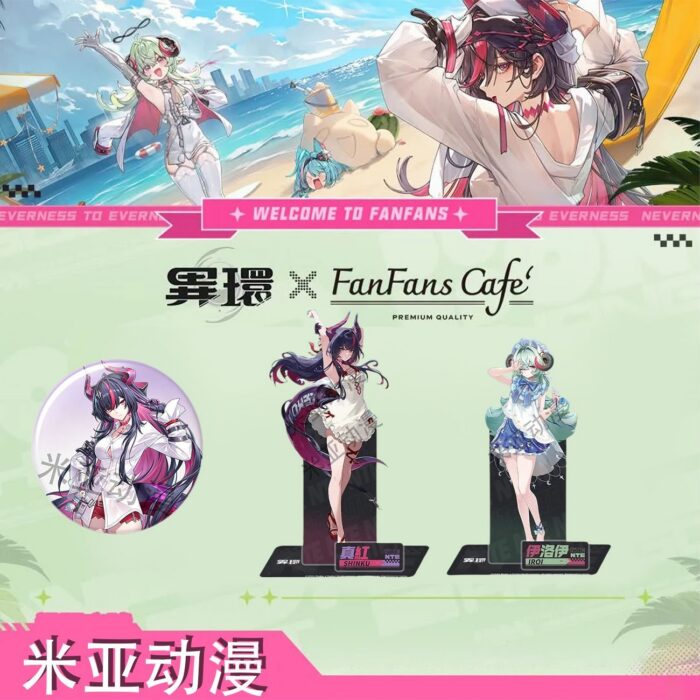 NTE Shinku and Iroi Taiwan-Themed Acrylic Standee and Badge Set | nte.global NTE グッズ 이환 굿즈 | Shinku, NTE 真紅