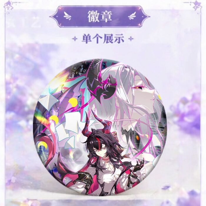 NTE Shinku Liquid Glitter Acrylic Mahjong Tile and Badge Set | nte.global NTE グッズ 이환 굿즈 | Shinku, NTE 真紅