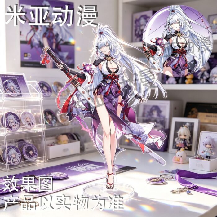 NTE Zankou Hethereau Special News Acrylic Standee and Badge Set | nte.global NTE グッズ 이환 굿즈