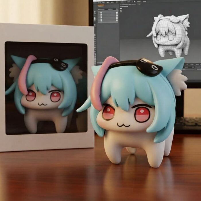 NTE Mint Cat-Style 6 cm Mini Figure | nte.global NTE グッズ 이환 굿즈 | Mint, NTE 민트, NTE ミント