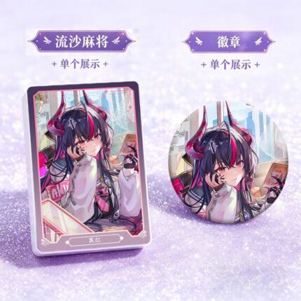 NTE Shinku Glitter Acrylic Display Block and Badge Collection | nte.global NTE グッズ 이환 굿즈 | Shinku, NTE 真紅