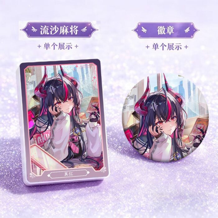 NTE Shinku Glitter Acrylic Display Block and Badge Collection | nte.global NTE グッズ 이환 굿즈 | Shinku, NTE 真紅