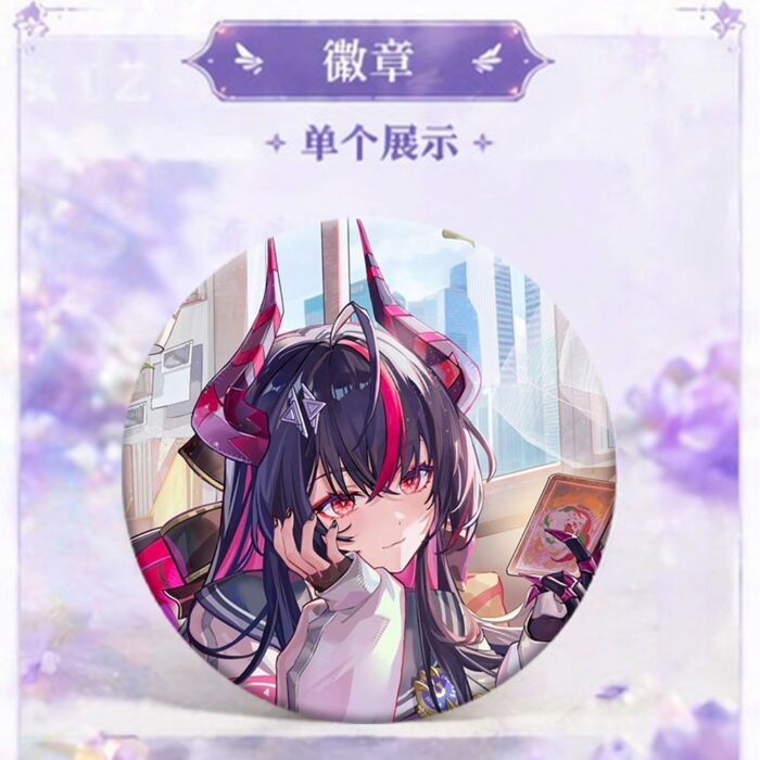 NTE Shinku Glitter Acrylic Display Block and Badge Collection | nte.global NTE グッズ 이환 굿즈 | Shinku, NTE 真紅