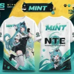 NTE Multi Character Graphic T-Shirt | nte.global NTE グッズ 이환 굿즈 | Mint, NTE 민트, NTE ミント, Hotori