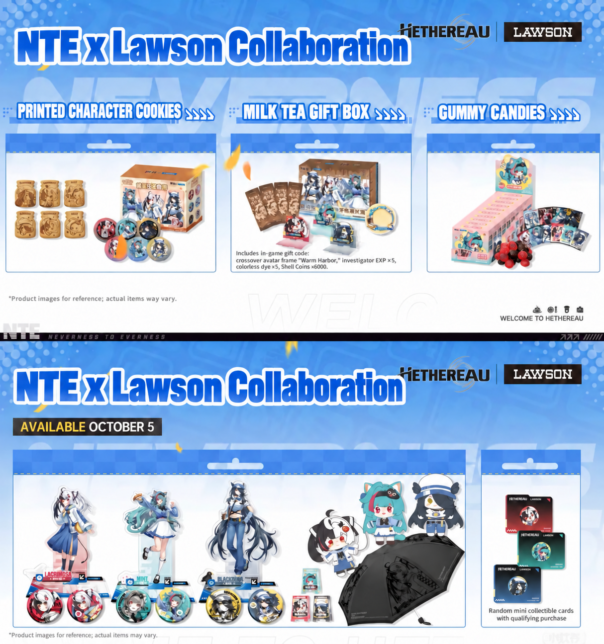 NTE X Lawson Collaboration – Milk Tea Gift Box, Acrylic Stand