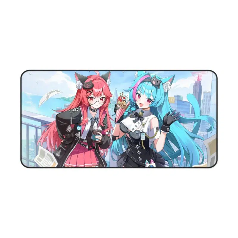 NTE Nanally Mint Zero Gaming Desk Mat | nte.global NTE グッズ 이환 굿즈 | Nanally, NTE 나나리, NTE ナナリ, Mint, NTE 민트, NTE ミント
