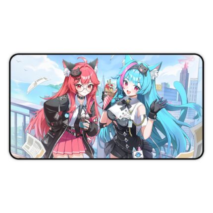 NTE Nanally Mint Zero Gaming Desk Mat | nte.global NTE グッズ 이환 굿즈 | Nanally, NTE 나나리, NTE ナナリ, Mint, NTE 민트, NTE ミント