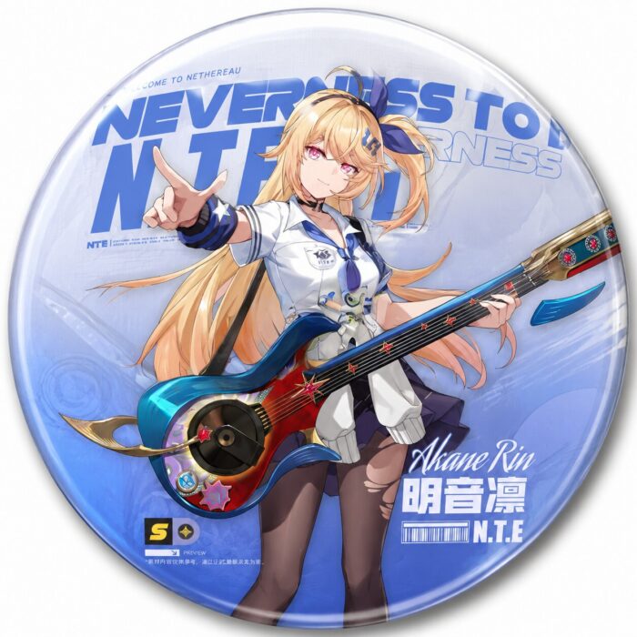 NTE Akane Rin Acrylic Standee and Badge Set | nte.global NTE グッズ 이환 굿즈