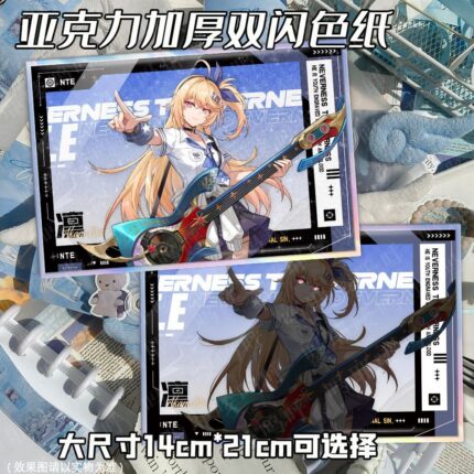 NTE Blackbird and Akane Rin Acrylic Art Card | nte.global NTE グッズ 이환 굿즈