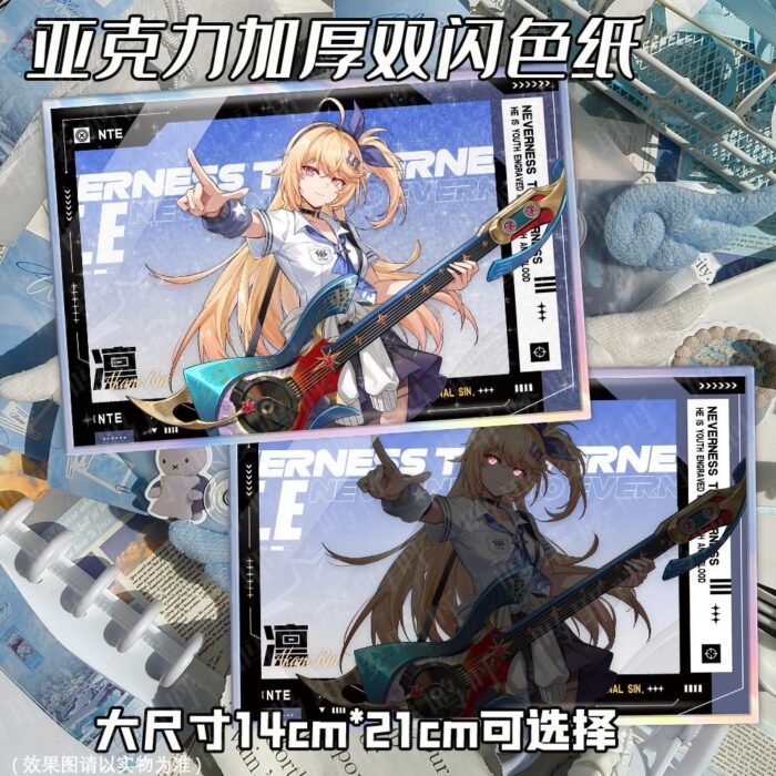 NTE Blackbird and Akane Rin Acrylic Art Card | nte.global NTE グッズ 이환 굿즈