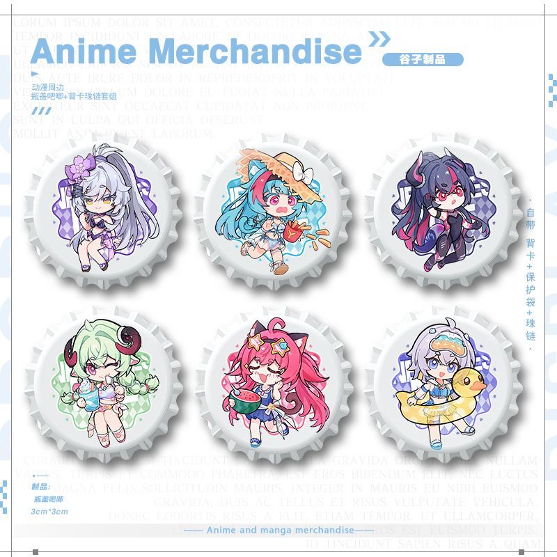 NTE Chibi Bottle Cap Badge and Keychain Collection | nte.global NTE Chibi Bottle Cap Badge and Keychain Collection | nte.global NTE グッズ 이환 굿즈 | Nanally, NTE 나나리, NTE ナナリ, Mint, NTE 민트, NTE ミント