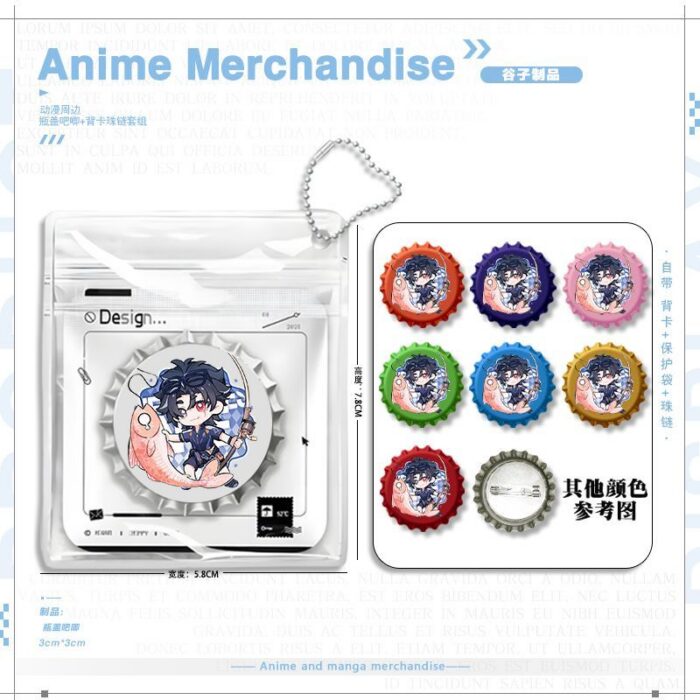 NTE Chibi Bottle Cap Badge and Keychain Collection | nte.global NTE グッズ 이환 굿즈 | Nanally, NTE 나나리, NTE ナナリ, Mint, NTE 민트, NTE ミント