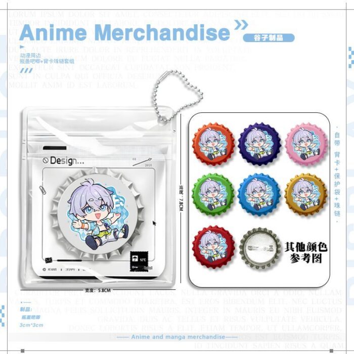 NTE Chibi Bottle Cap Badge and Keychain Collection | nte.global NTE グッズ 이환 굿즈 | Nanally, NTE 나나리, NTE ナナリ, Mint, NTE 민트, NTE ミント