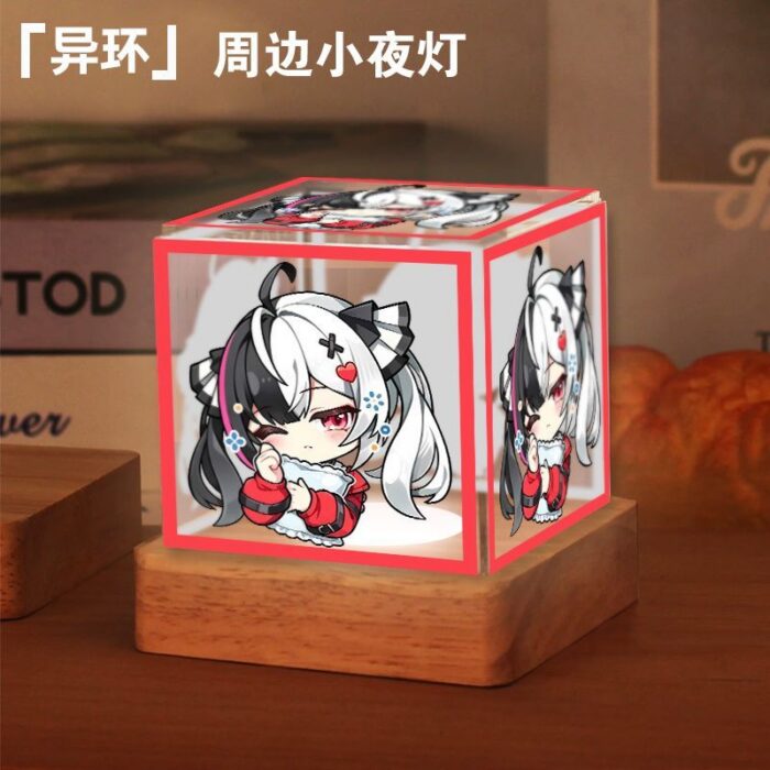 NTE Lacrimosa Acrylic and Wood Three-Color LED Night Light | nte.global NTE グッズ 이환 굿즈 | Lacrimosa, NTE 라크리모사, NTE ラクリモーサ