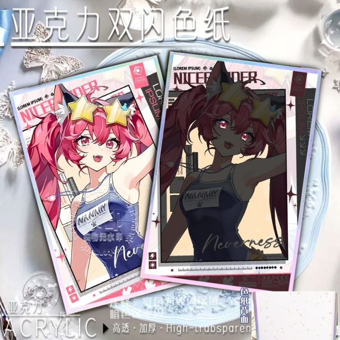 NTE Multi-Character Acrylic Art Card | nte.global NTE グッズ 이환 굿즈 | Nanally, NTE 나나리, NTE ナナリ, Mint, NTE 민트, NTE ミント