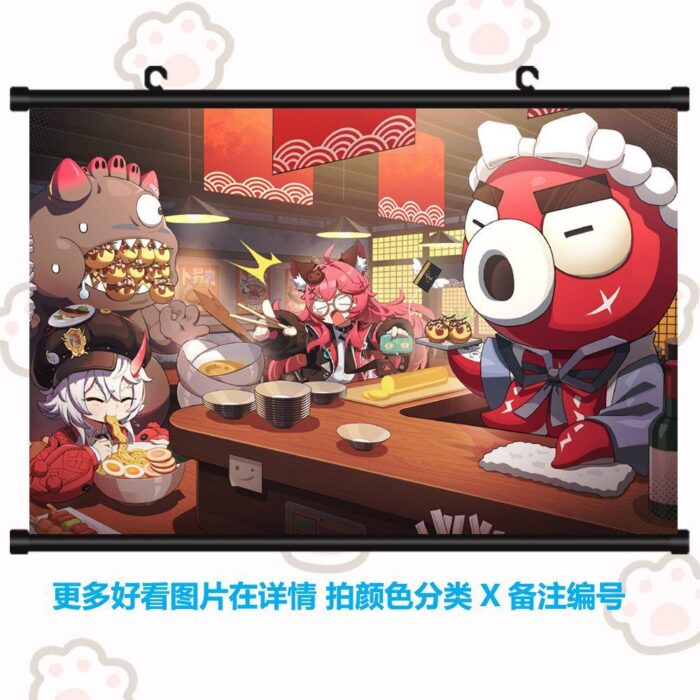 NTE Multi-Character Wall Tapestry | nte.global NTE グッズ 이환 굿즈 | Nanally, NTE 나나리, NTE ナナリ, Mint, NTE 민트, NTE ミント, Lacrimosa, NTE 라크리모사, NTE ラクリモーサ, Chiz, NTE 치즈, NTE ちいちゃん, Hotori