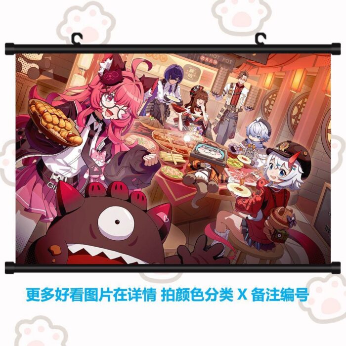 NTE Multi-Character Wall Tapestry | nte.global NTE グッズ 이환 굿즈 | Nanally, NTE 나나리, NTE ナナリ, Mint, NTE 민트, NTE ミント, Lacrimosa, NTE 라크리모사, NTE ラクリモーサ, Chiz, NTE 치즈, NTE ちいちゃん, Hotori