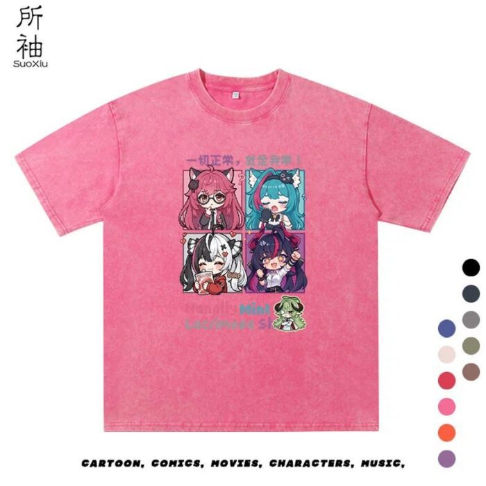 NTE Nanally, Mint, Lacrimosa and Shinku T-Shirt | nte.global NTE グッズ 이환 굿즈 | Nanally, NTE 나나리, NTE ナナリ, Mint, NTE 민트, NTE ミント, Lacrimosa, NTE 라크리모사, NTE ラクリモーサ, Shinku, NTE 真紅