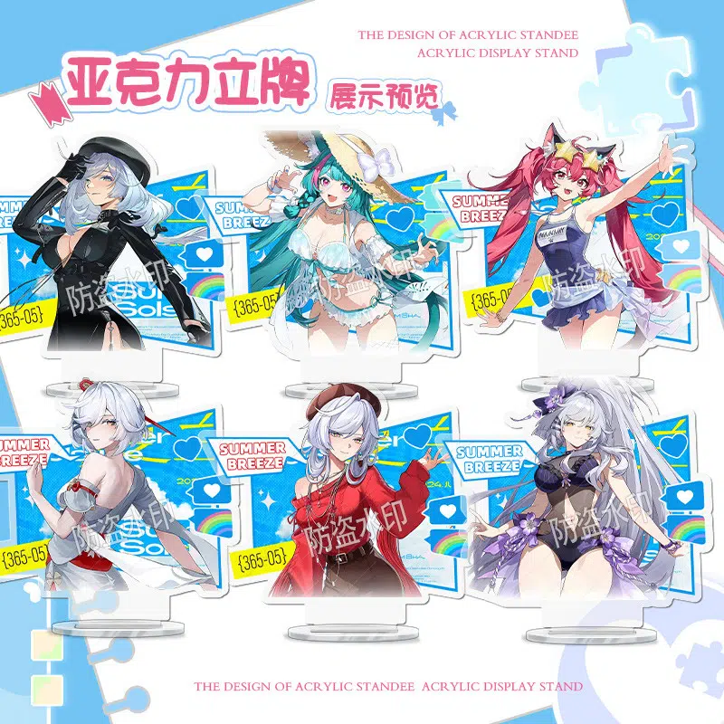 NTE Summer Character Acrylic Standee Collection | nte.global | NTE Nanally Mint Zankou Chaos Hotori |