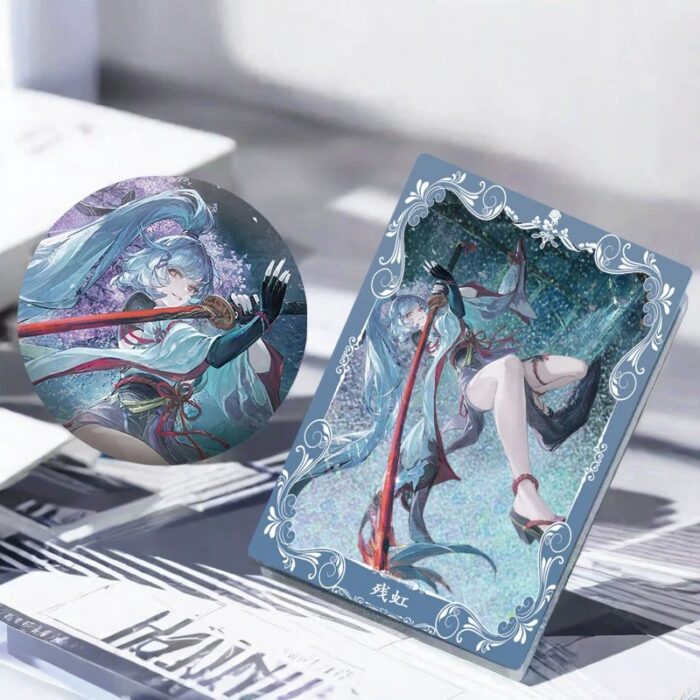 NTE Zankou Blue Blade Liquid Glitter Acrylic Tiles and Badge | nte.global NTE グッズ 이환 굿즈