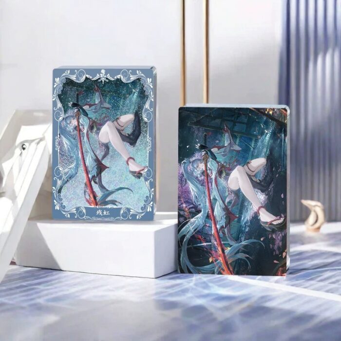 NTE Zankou Blue Blade Liquid Glitter Acrylic Tiles and Badge | nte.global NTE グッズ 이환 굿즈