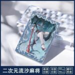 NTE Zankou Blue Blade Liquid Glitter Acrylic Tiles and Badge | nte.global NTE グッズ 이환 굿즈