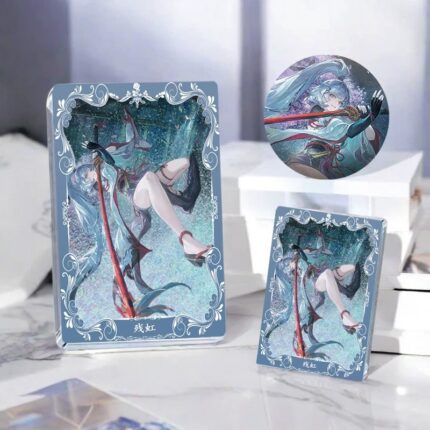 NTE Zankou Blue Blade Liquid Glitter Acrylic Tiles and Badge | nte.global NTE グッズ 이환 굿즈