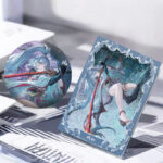 NTE Zankou Blue Blade Liquid Glitter Acrylic Tiles and Badge | nte.global NTE グッズ 이환 굿즈