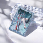 NTE Zankou Blue Blade Liquid Glitter Acrylic Tiles and Badge | nte.global NTE グッズ 이환 굿즈