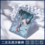 NTE Zankou Blue Blade Liquid Glitter Acrylic Tiles and Badge | nte.global NTE グッズ 이환 굿즈