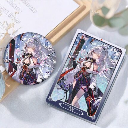 NTE Zankou Cherry Blossom Glitter Acrylic Display Block and Badge Collection | nte.global NTE グッズ 이환 굿즈