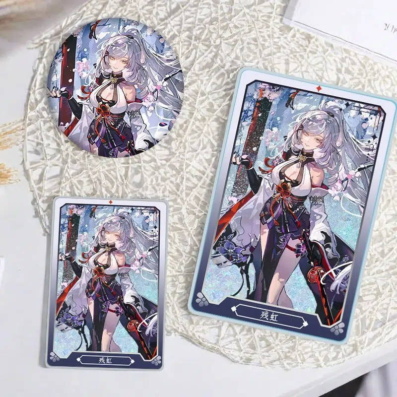 NTE Zankou Cherry Blossom Glitter Acrylic Display Block and Badge Collection | nte.global NTE グッズ 이환 굿즈