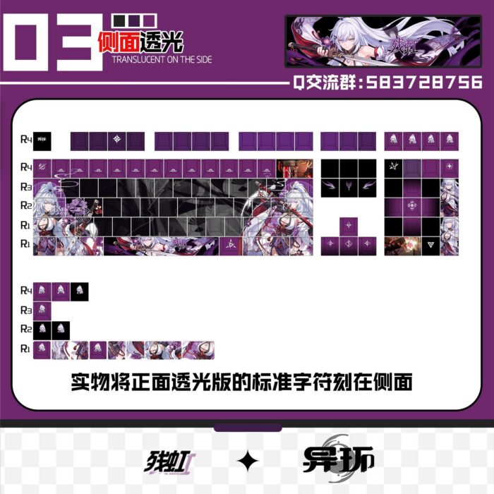 NTE Zankou Keyboard and Keycaps | nte.global NTE グッズ 이환 굿즈