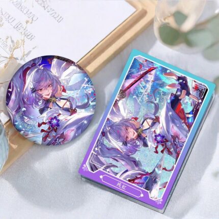 NTE Zankou Purple Lotus Glitter Acrylic Display Block and Badge Collection | nte.global NTE グッズ 이환 굿즈