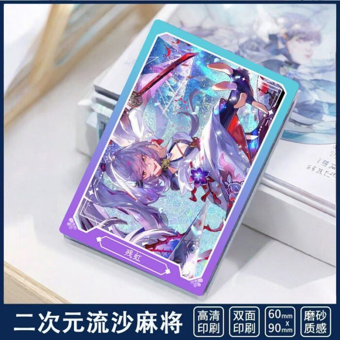 NTE Zankou Purple Lotus Glitter Acrylic Display Block and Badge Collection | nte.global NTE グッズ 이환 굿즈