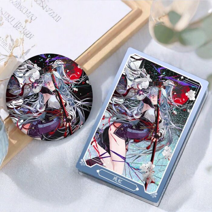 NTE Zankou Red Moon Glitter Acrylic Display Block and Badge Collection | nte.global NTE グッズ 이환 굿즈