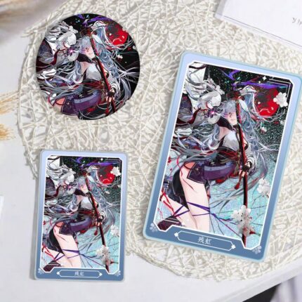 NTE Zankou Red Moon Glitter Acrylic Display Block and Badge Collection | nte.global NTE グッズ 이환 굿즈