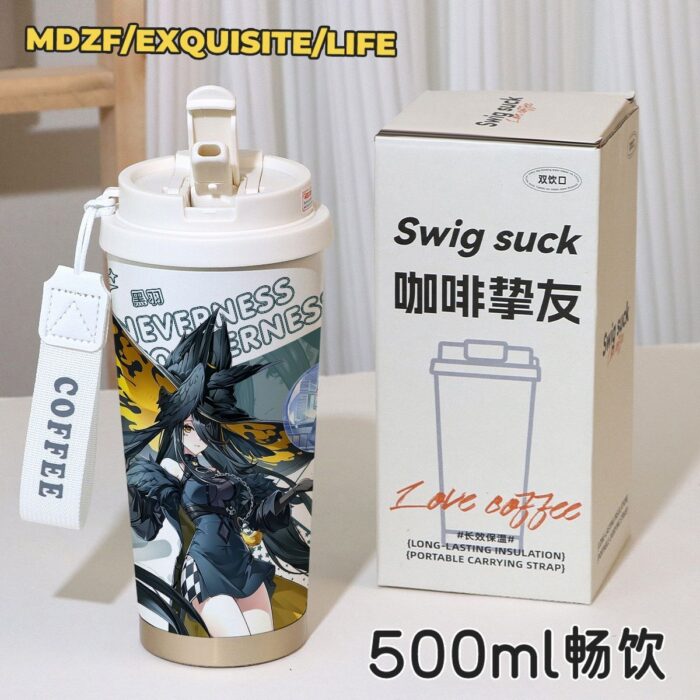 NTE Akane Rin Blackbird 500 ml Insulated Tumbler - Blackbird Full Art