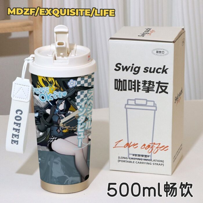 NTE Akane Rin Blackbird 500 ml Insulated Tumbler - Blackbird Chibi Hat