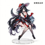 NTE Akane Rin Blackbird Outfit Collection Acrylic Standee and Keychain - Blackbird Red and Black