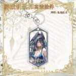 NTE Blackbird Blue Gown and Witch Hat Hexagonal Acrylic Keychain - Portrait 1