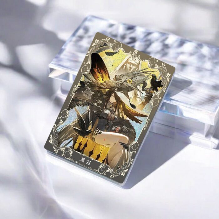 NTE Blackbird Golden Portrait Glitter Acrylic Block and Badge - Large Block - 10 x 15 cm