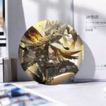 NTE Blackbird Golden Portrait Glitter Acrylic Block and Badge - 58 mm Badge