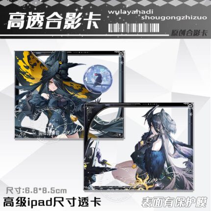 NTE Blackbird Portrait Transparent Photo Keychain - 2-Piece Set