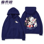 NTE Lacrimosa Chibi Tomato Zip Hoodie - Navy - Design 1