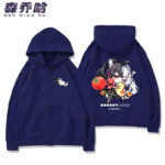 NTE Lacrimosa Chibi Tomato Zip Hoodie - Navy - Design 3